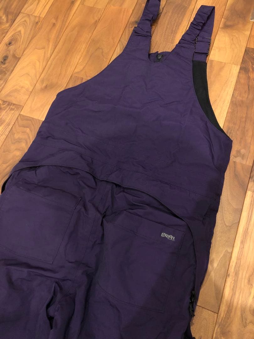 Greenclothing グリーンクロージング ビブパンツ パープル サイズS