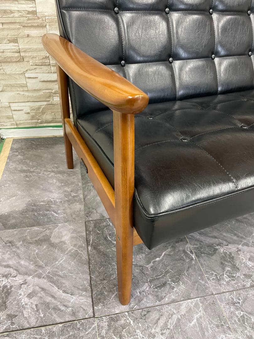 カリモク60 Ｋチェア ２シーター ブラック