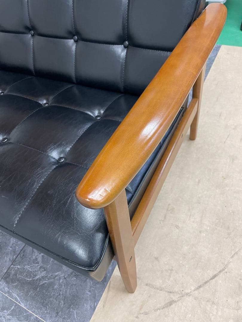 カリモク60 Ｋチェア ２シーター ブラック