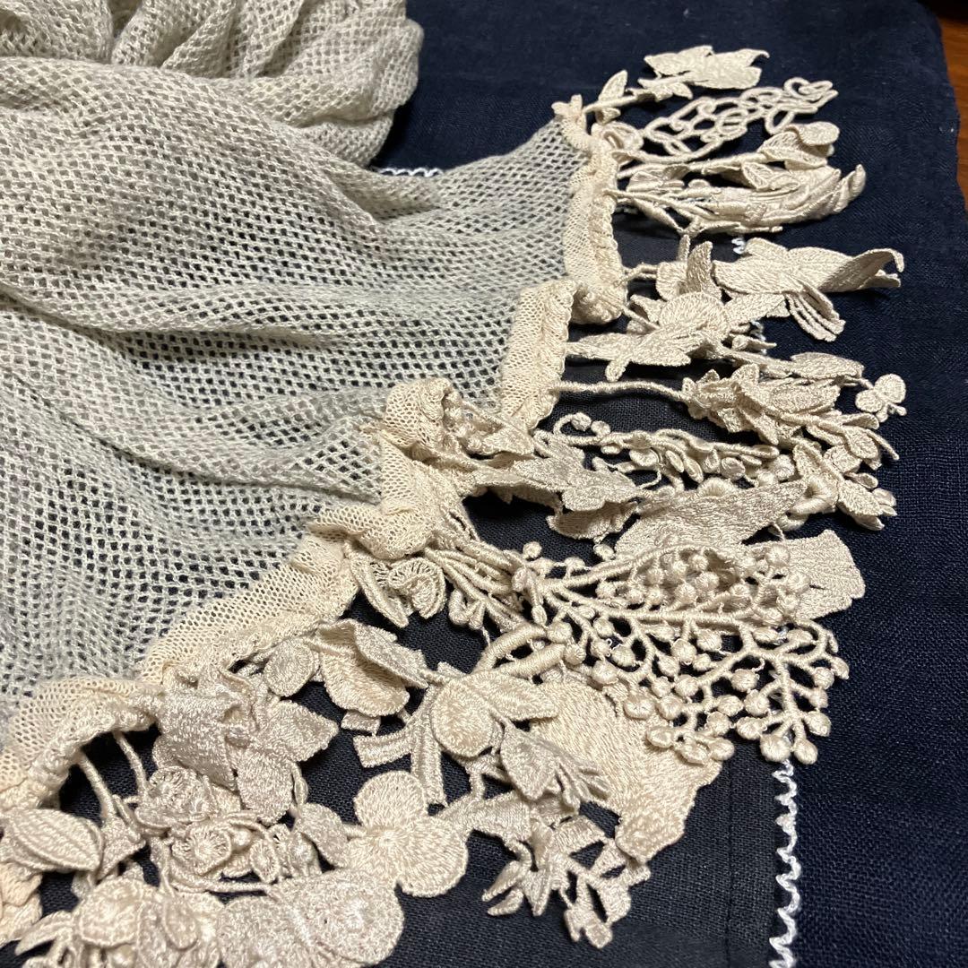 ミナペルホネン forest parade ストール カシミヤ 透し編み グレー