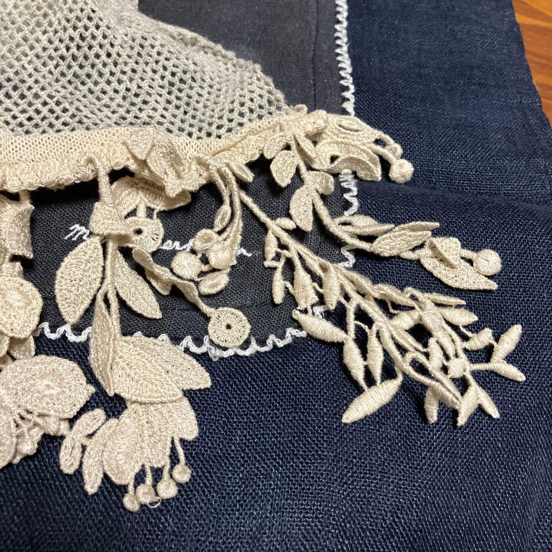 ミナペルホネン forest parade ストール カシミヤ 透し編み グレー