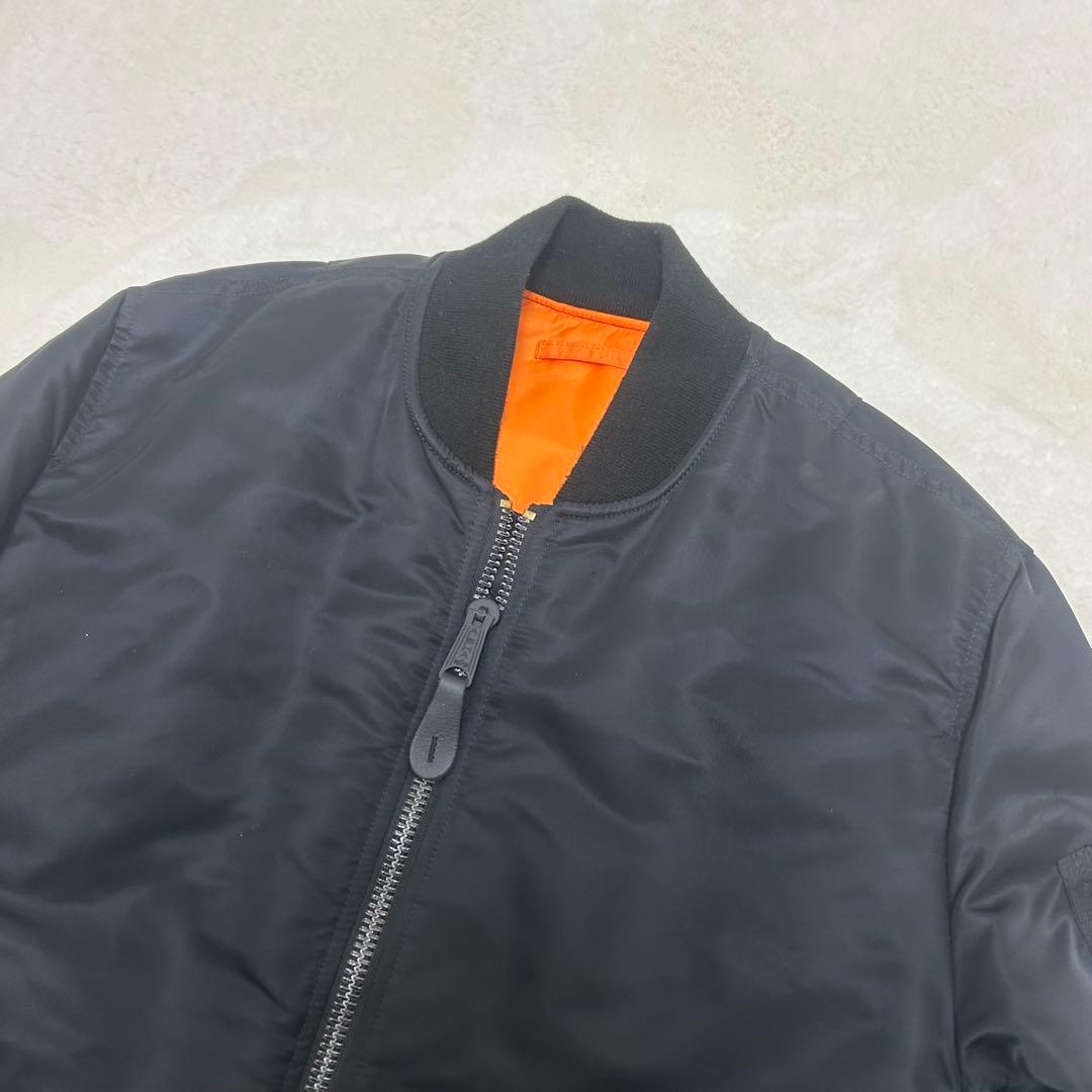 【美品】アルファインダストリーズ MA-1 フライトジャケット ブラックLサイズ