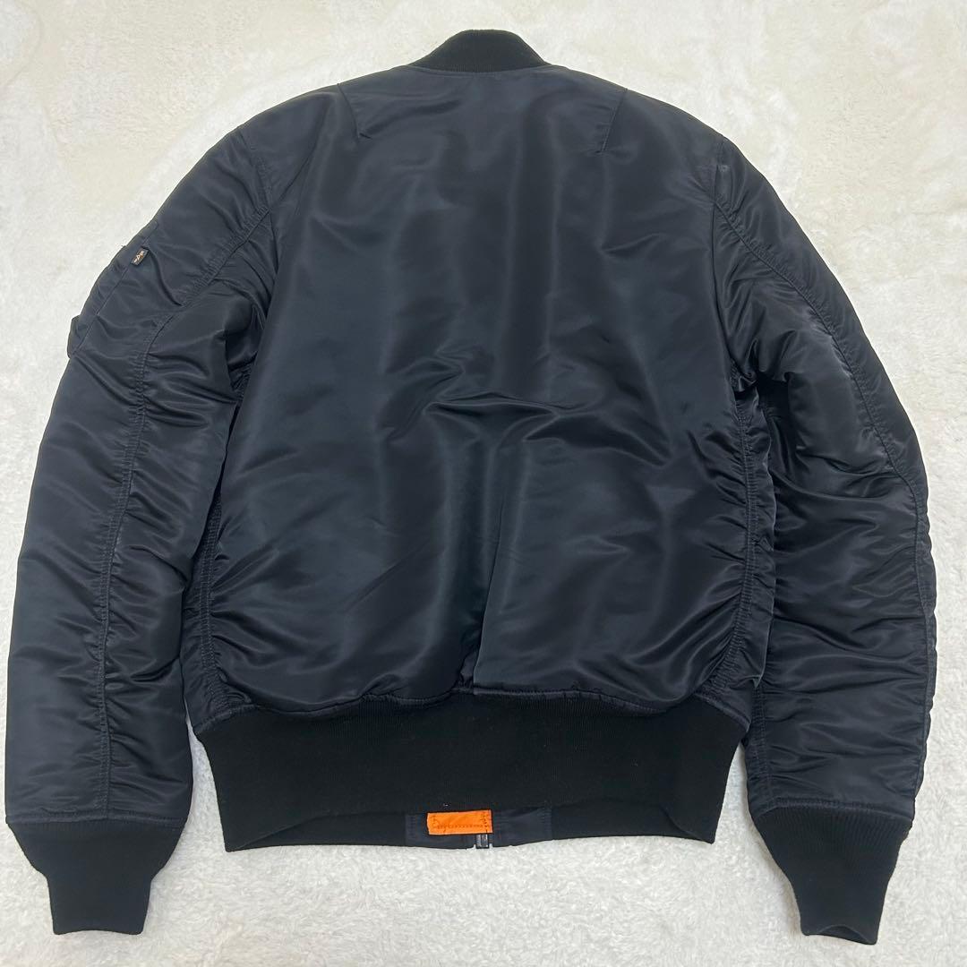 【美品】アルファインダストリーズ MA-1 フライトジャケット ブラックLサイズ