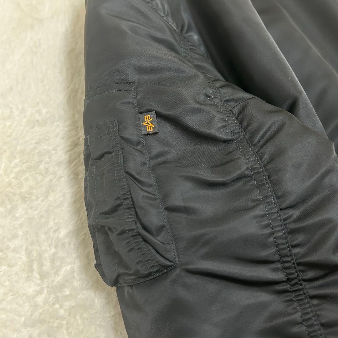 【美品】アルファインダストリーズ MA-1 フライトジャケット ブラックLサイズ
