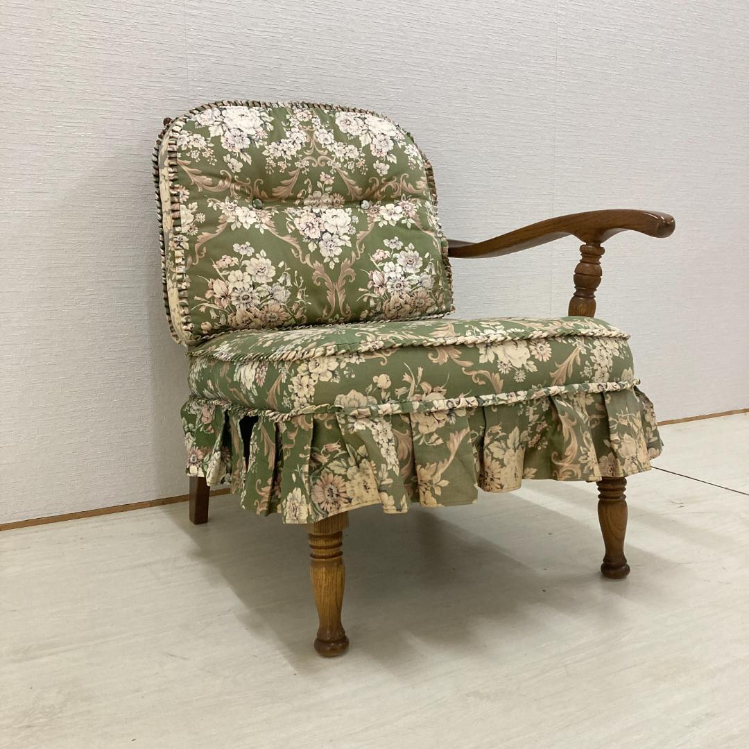 【飛騨産業】キツツキ　穂高　片アームチェア　一人掛けソファ
