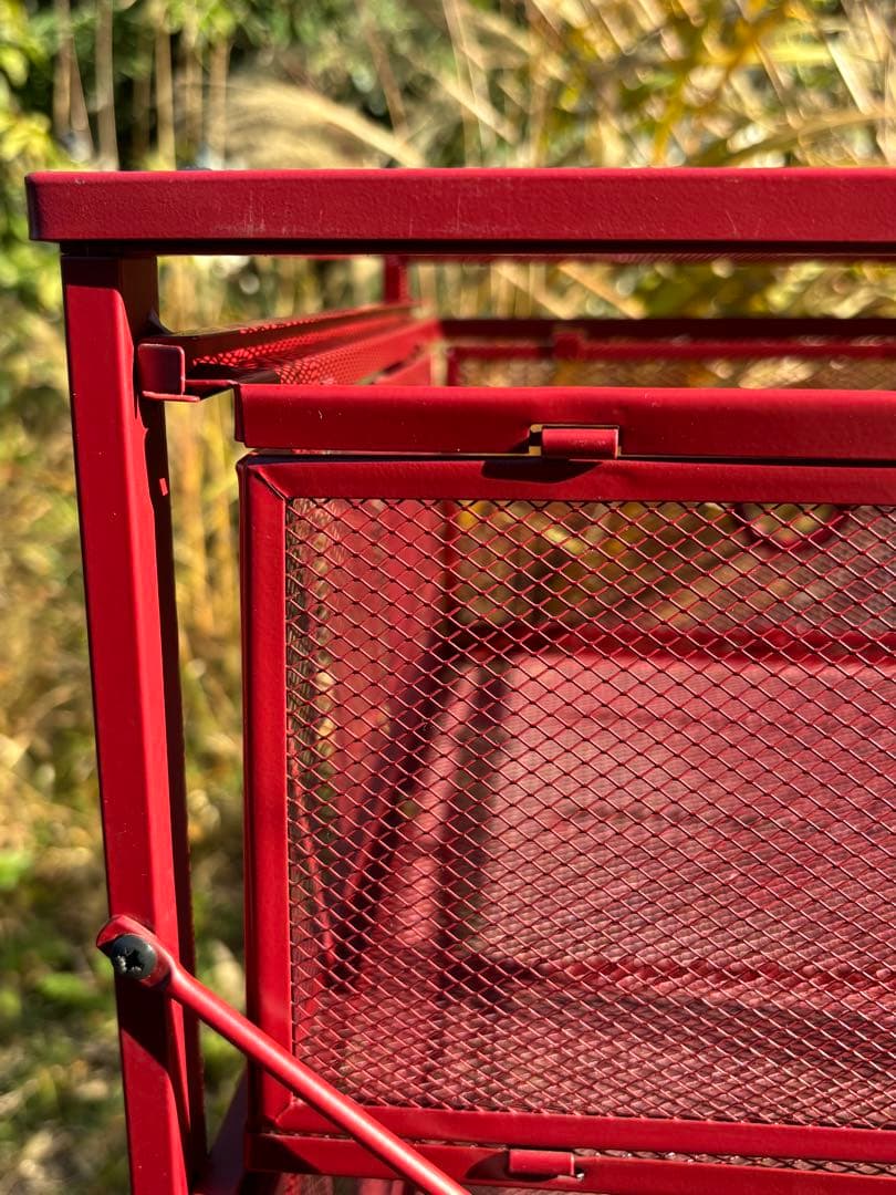 廃盤 稀少品　IKEA ANDY 赤 キッチンワゴン ポストモダン