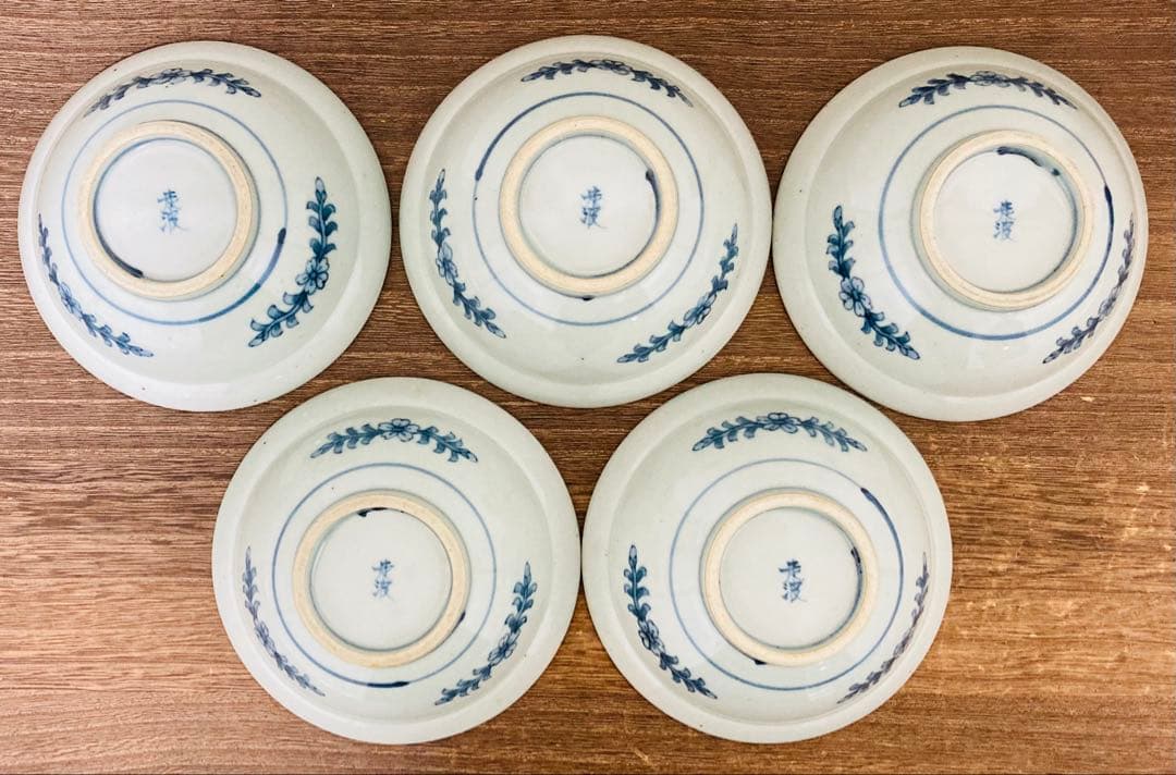 佐藤走波（六代）染錦花文　深鉢　5枚