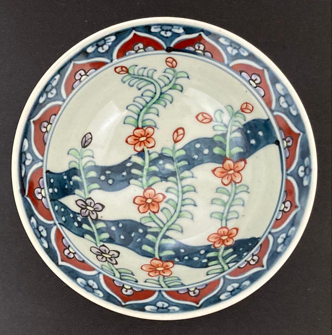 佐藤走波（六代）染錦花文　深鉢　5枚