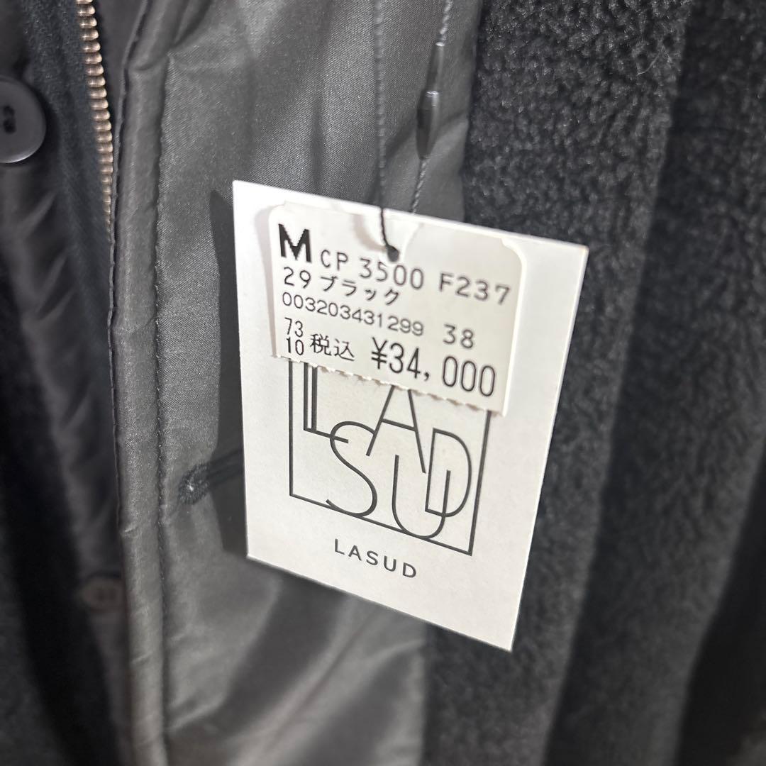 オークション出品 LASUD ファーボアコート未使用品サイズ9号定価34000円
