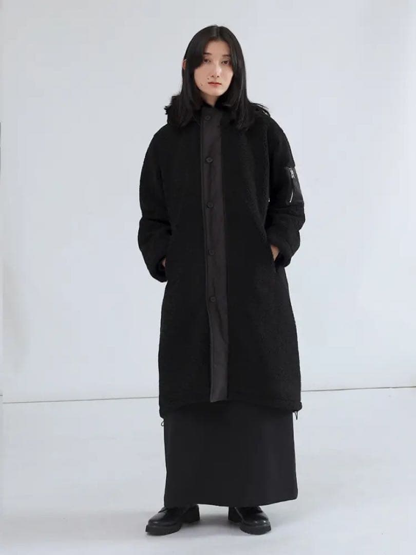 オークション出品 LASUD ファーボアコート未使用品サイズ9号定価34000円