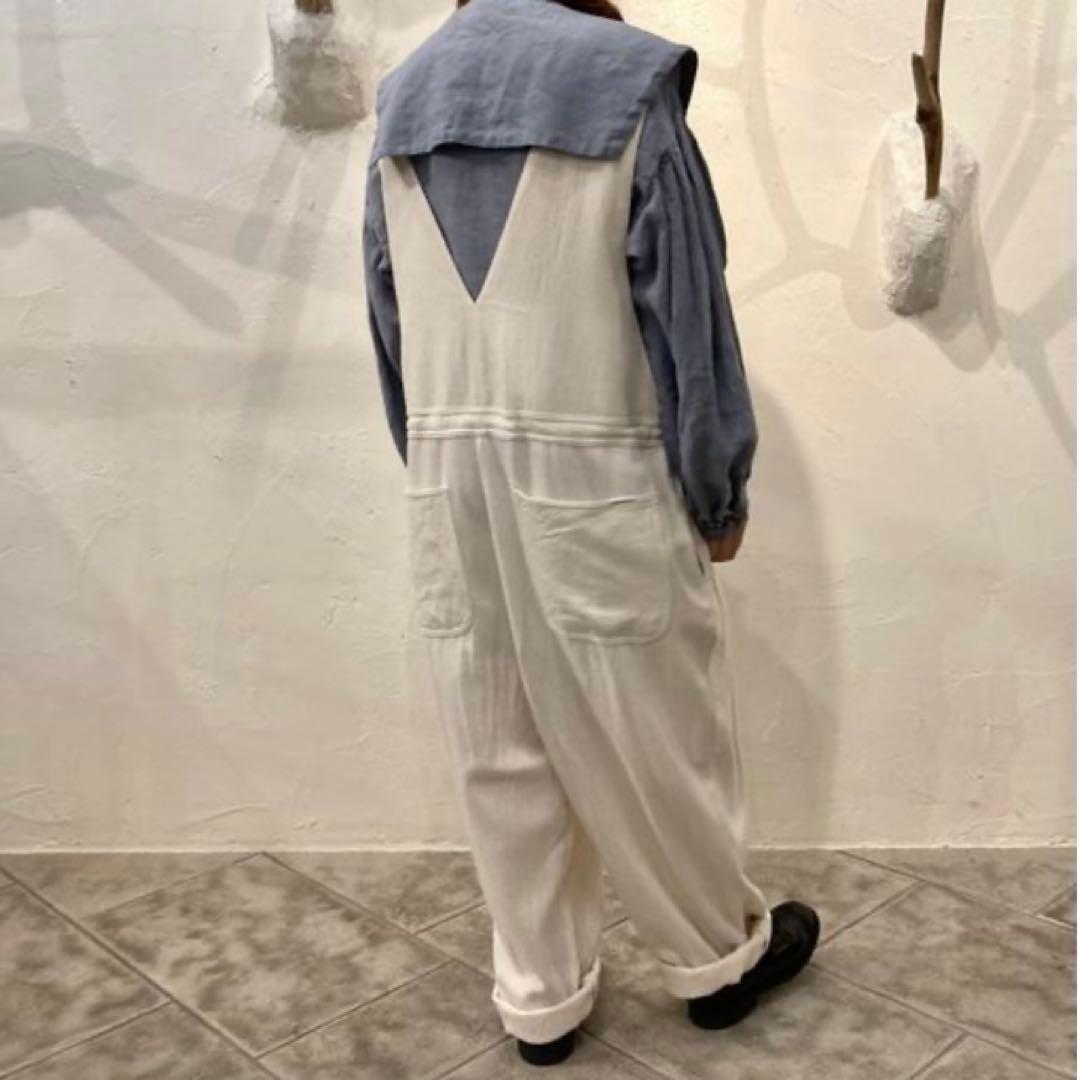 ネストローブ UpcycleLinoウール混デニム サロペット オールインワン