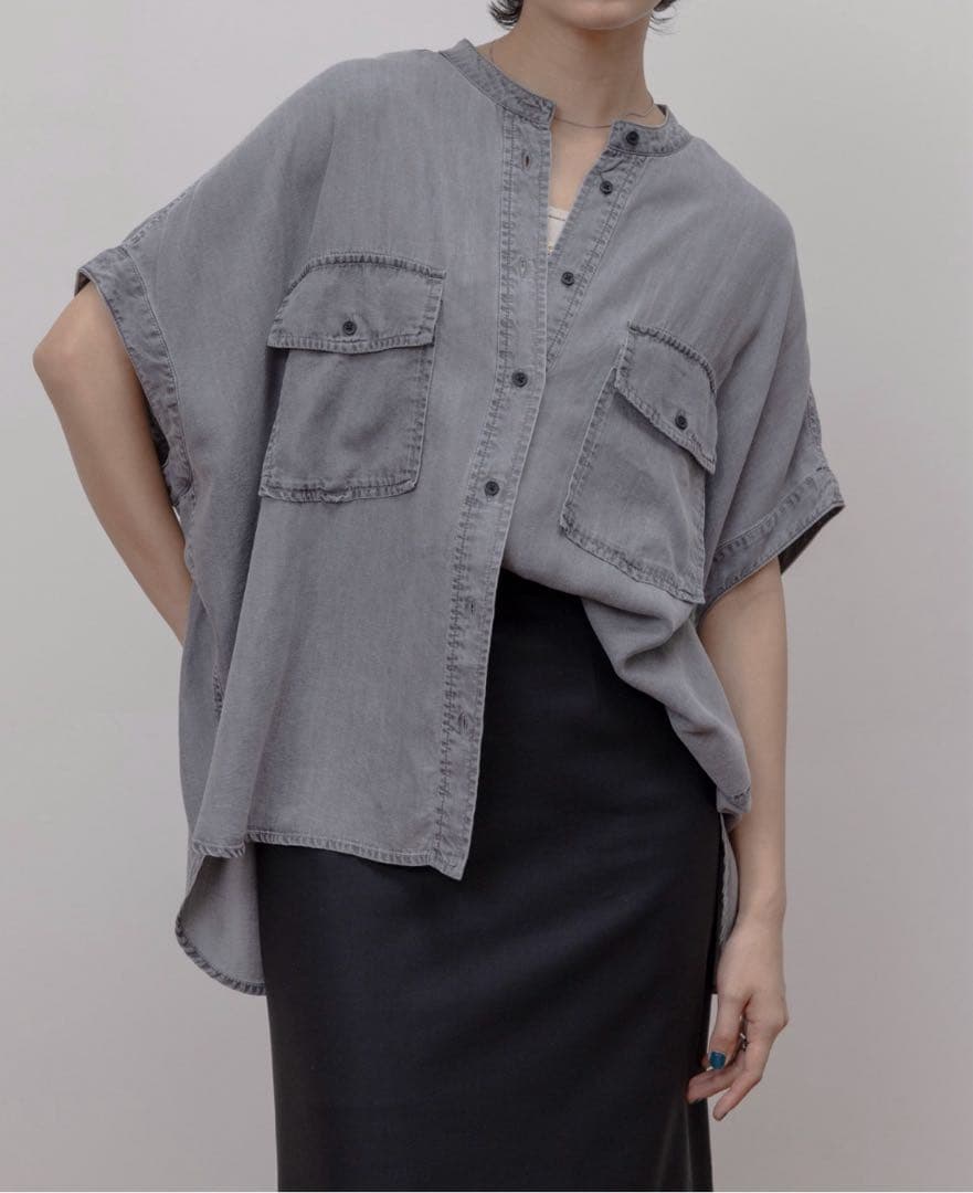 Eimee Law テンセルデニム ドロップショルダーシャツ