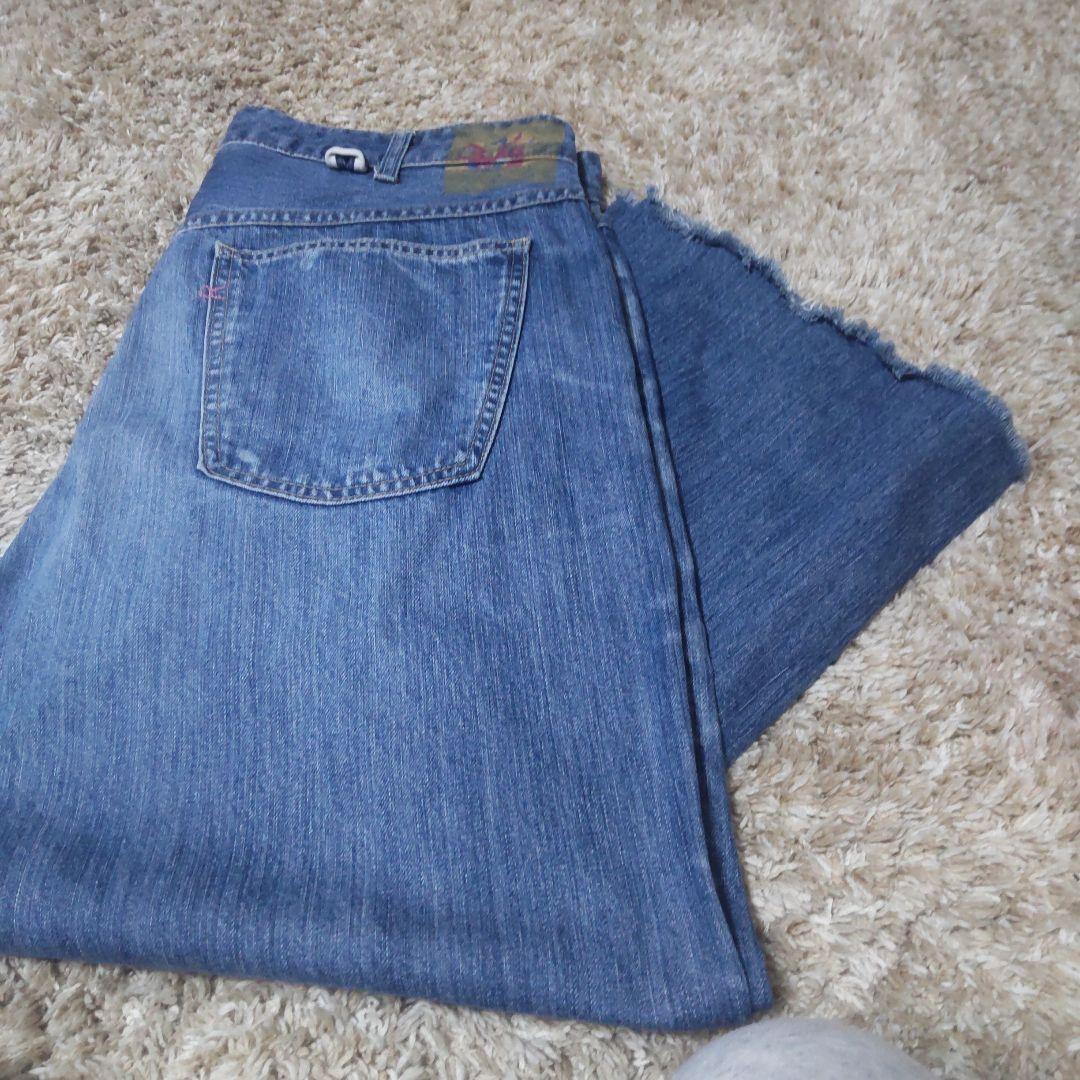 45R ライ麦デニムシャルロット5 重 希少サイズ38インチ カットオフ