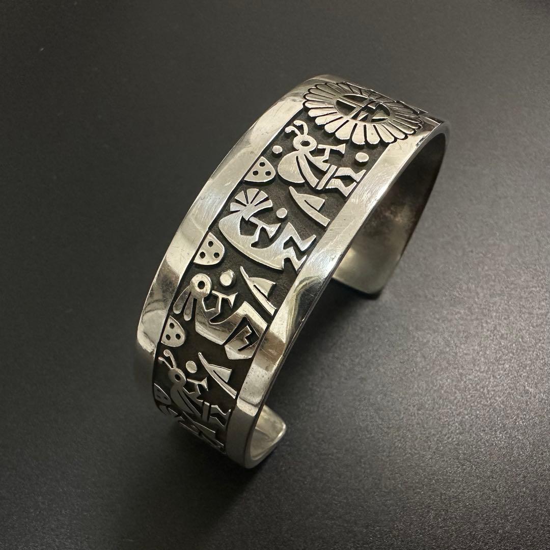 HOPI族　Gary & Elsie Yoyokie サンフェイス　バングル