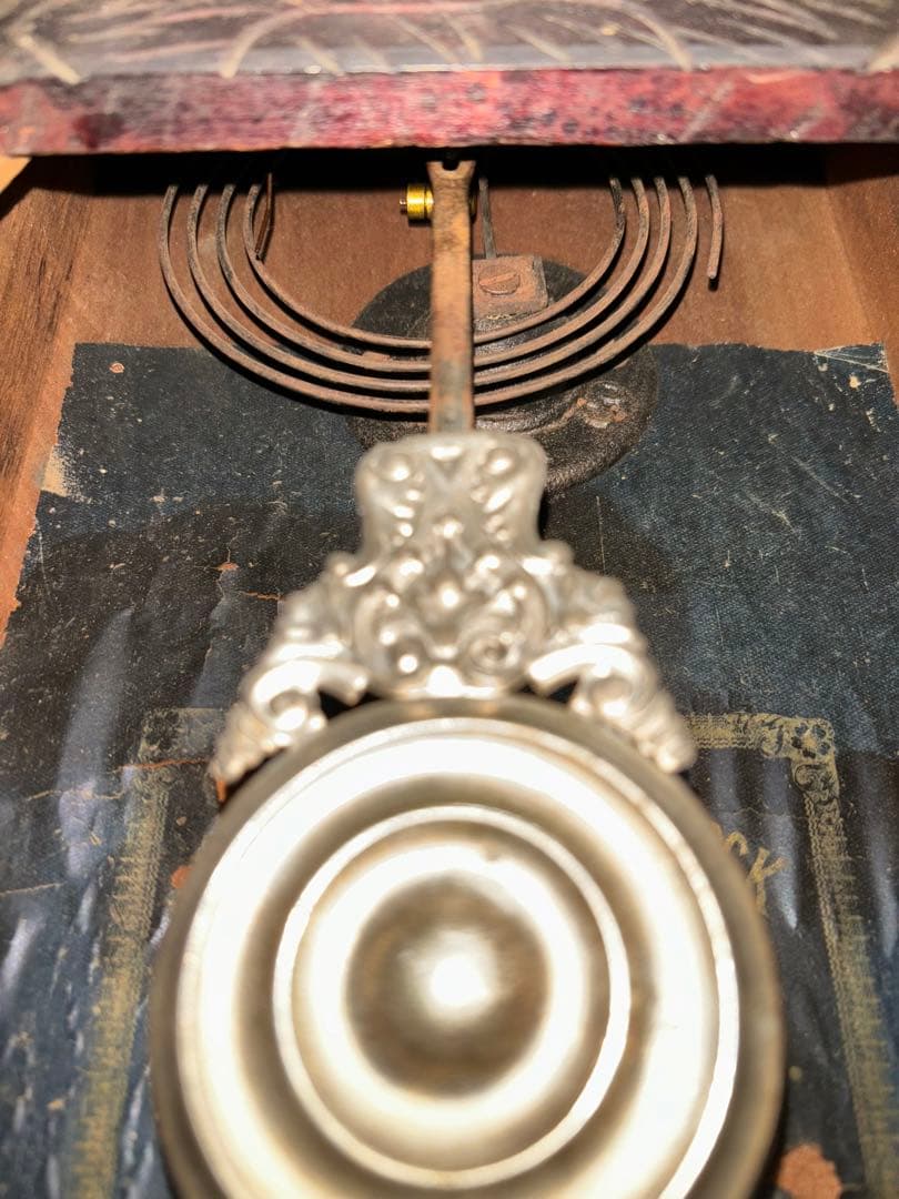 愛知時計 柱時計 ゼンマイ式 ボンボン時計 振り子時計 昭和レトロ 八角時計