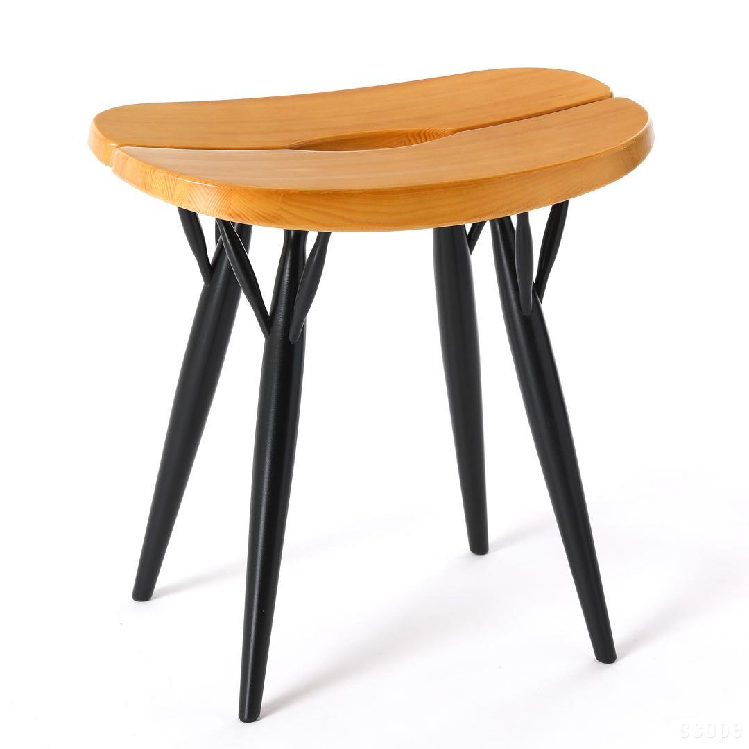 新品アルテック　ピルッカ　Pirkka Stool 44cm ハニー×ブラック