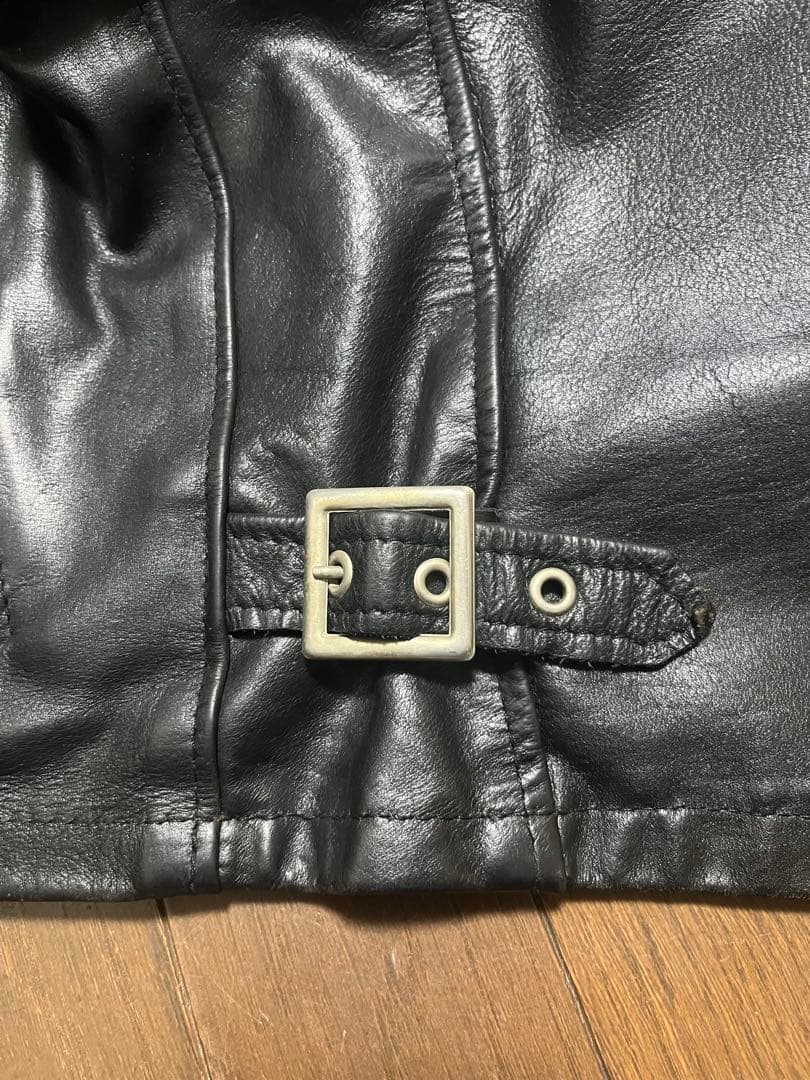 Schott シングル　ライダースジャケット　レザー　ブラック Size38