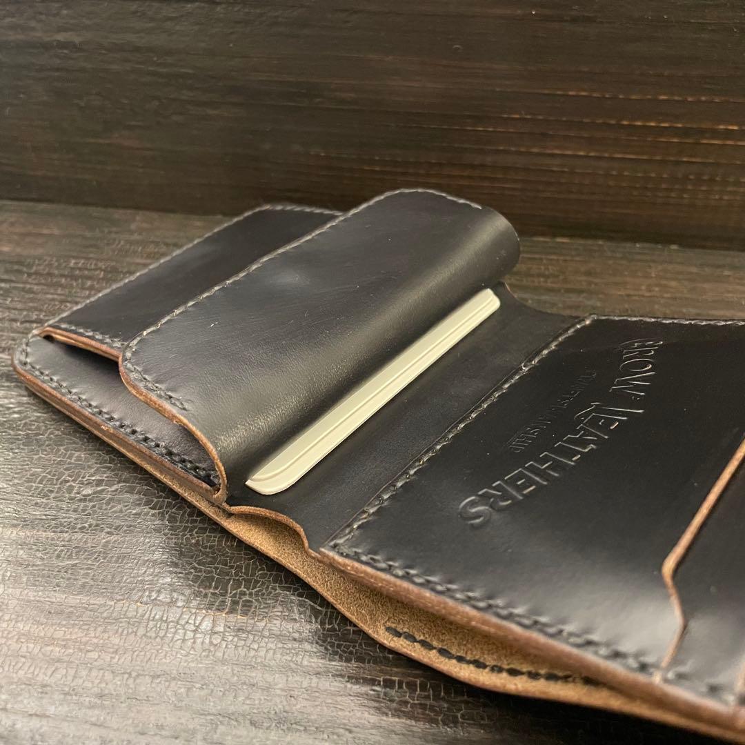 HORWEEN クロムエクセル　三つ折りウォレット　コンチョカスタム
