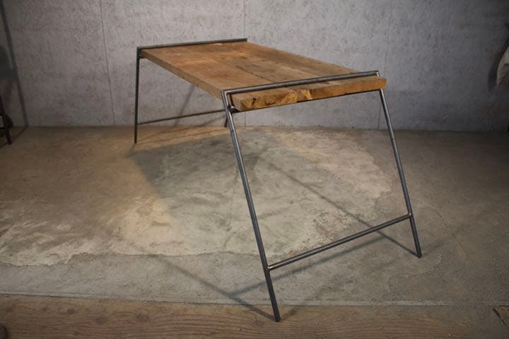 [組みったテーブル］古材足場板とアイアンのハーモニー♪