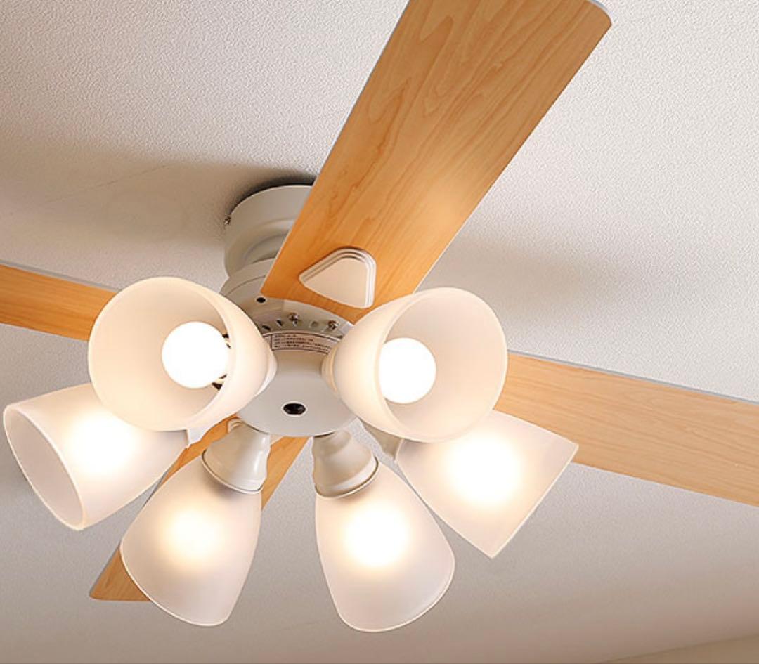 LOWYA シーリングファンライト 6灯 リモコン付き