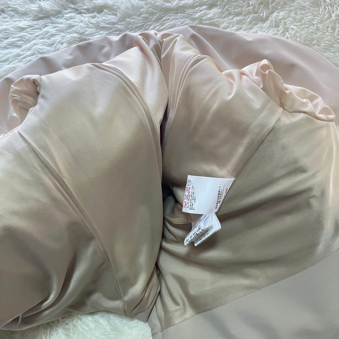 美品 フォクシーニューヨーク 中綿ジャケット ベージュ 女優襟 40 L