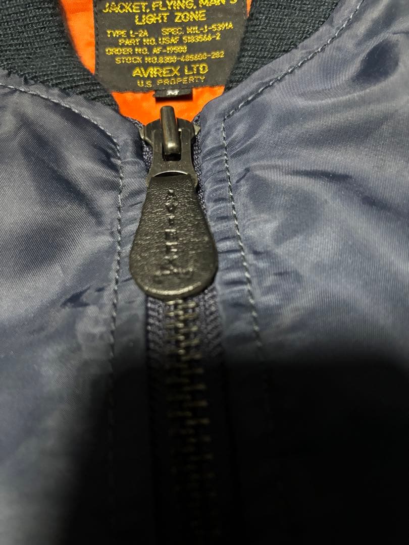 AVIREX MA-1 フライトジャケット M ネイビー