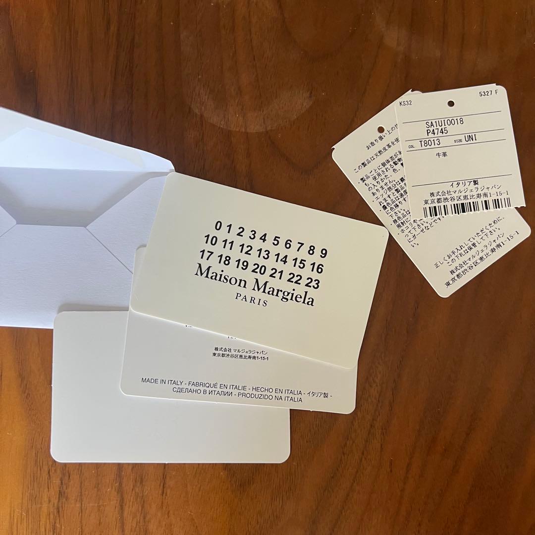 マルジェラ　4ステッチ マネークリップ ウォレット　黒