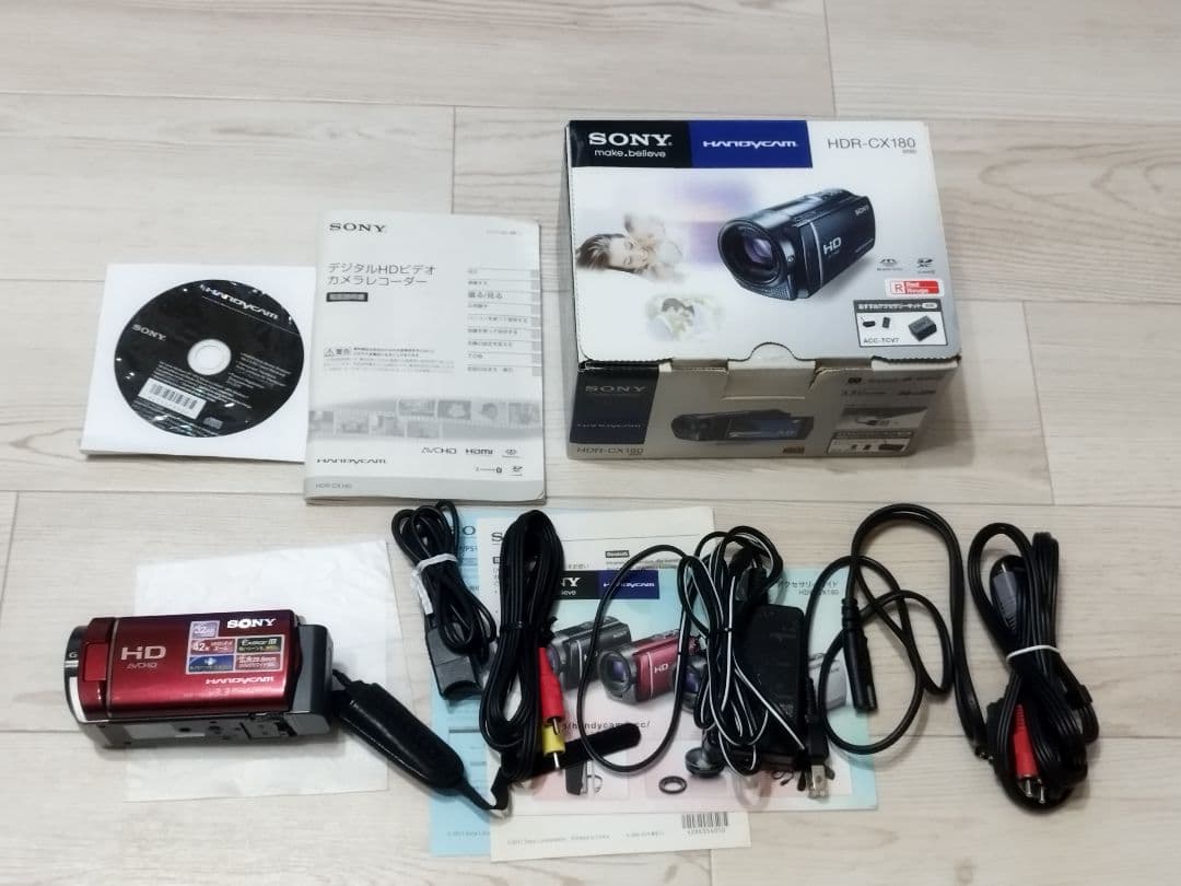 SONY HDR-CX180 ビデオカメラ ハンディカム レッド