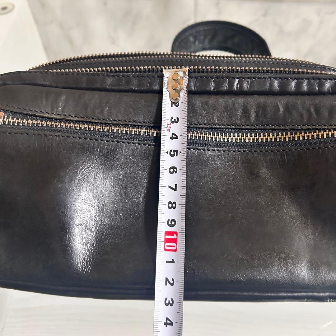 SAAD サード オールレザー ブランドロゴ金具 斜め掛け可能 ボディバック