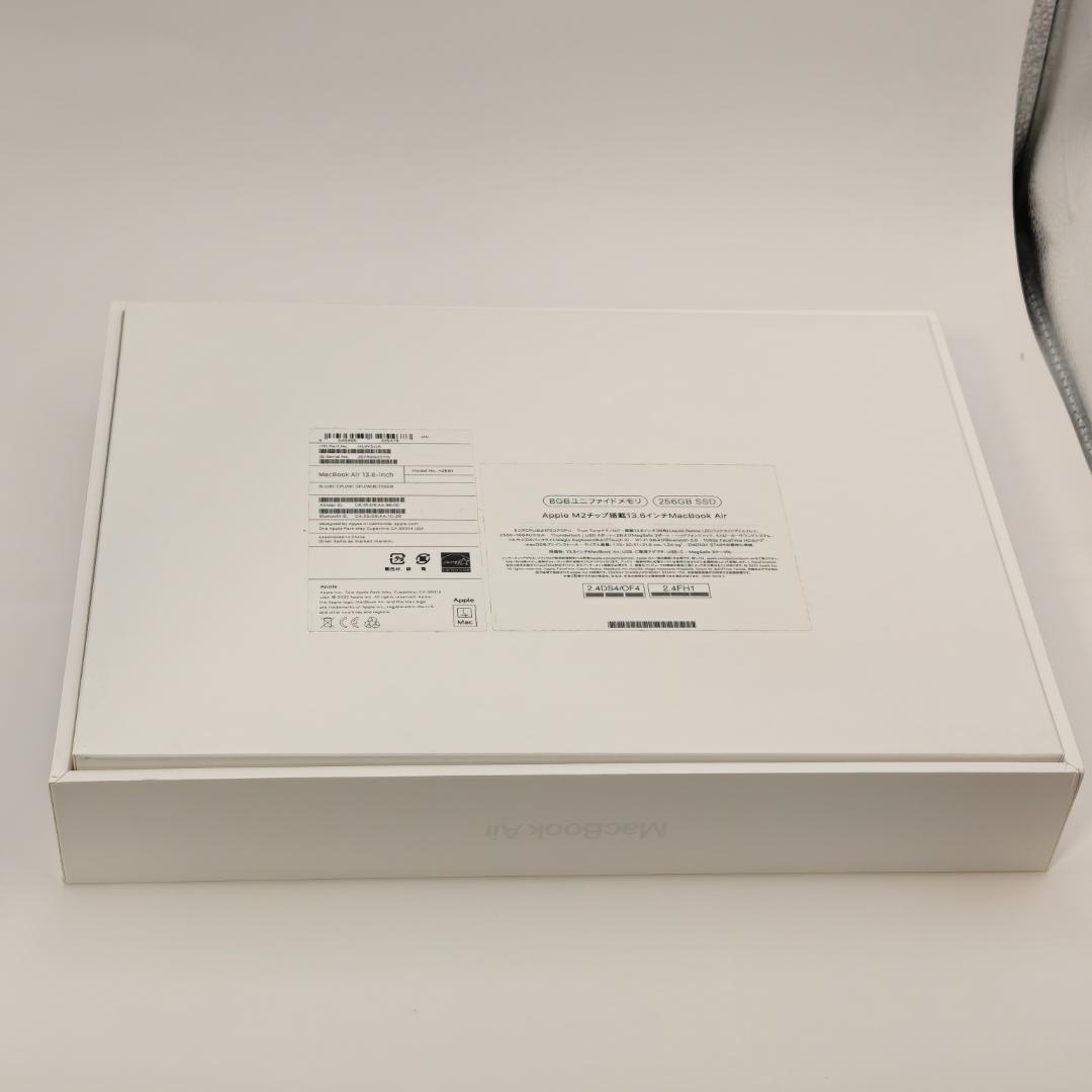 美品 M2 MacBook Air 8GB256GB バッテリ94% 付属品完備
