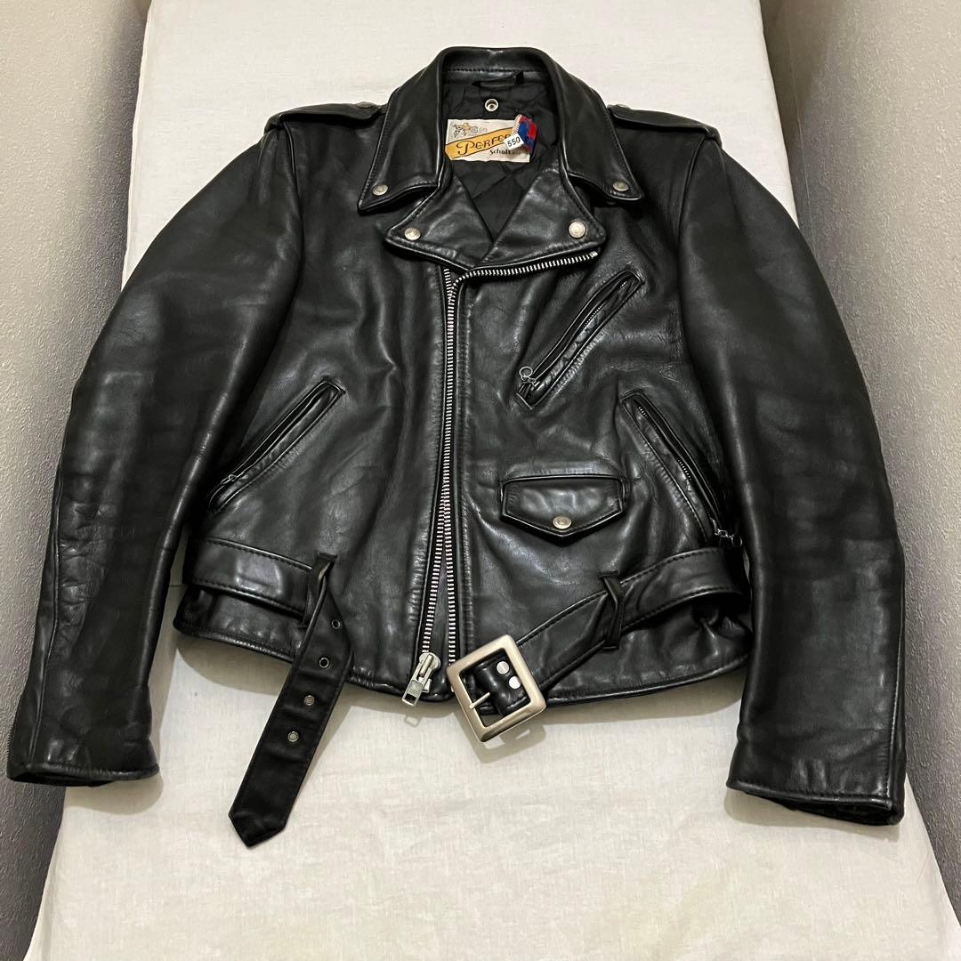 Schottショットライダース80sヴィンテージレザーUSAアメリカ米国黒革38