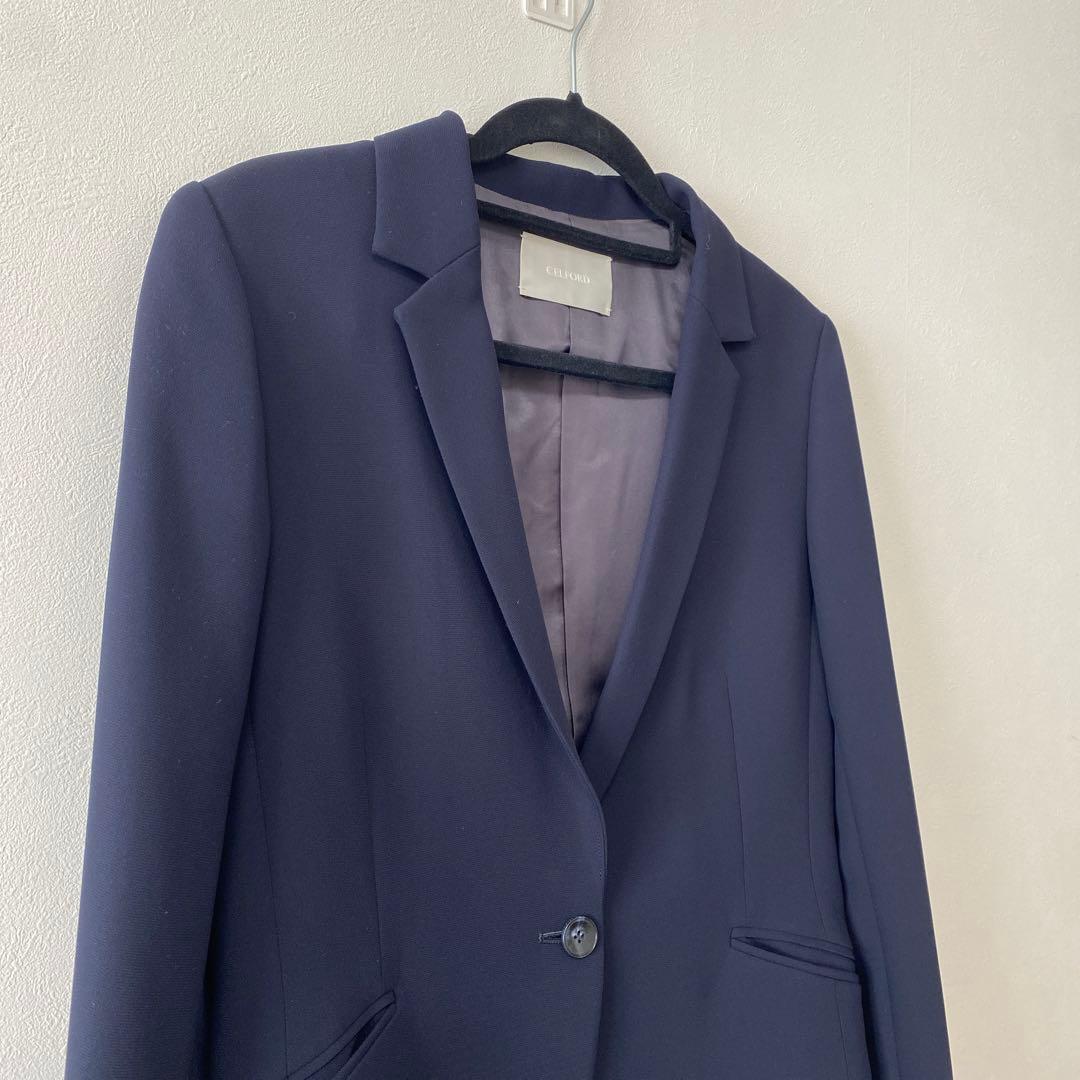 【超美品】CELFORD スーツ セットアップ ネイビー