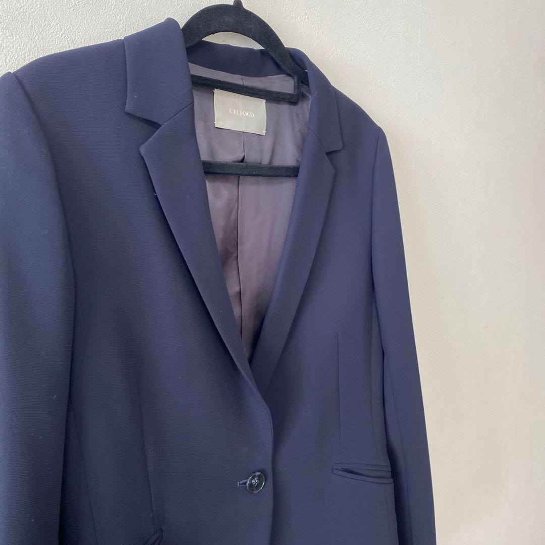 【超美品】CELFORD スーツ セットアップ ネイビー
