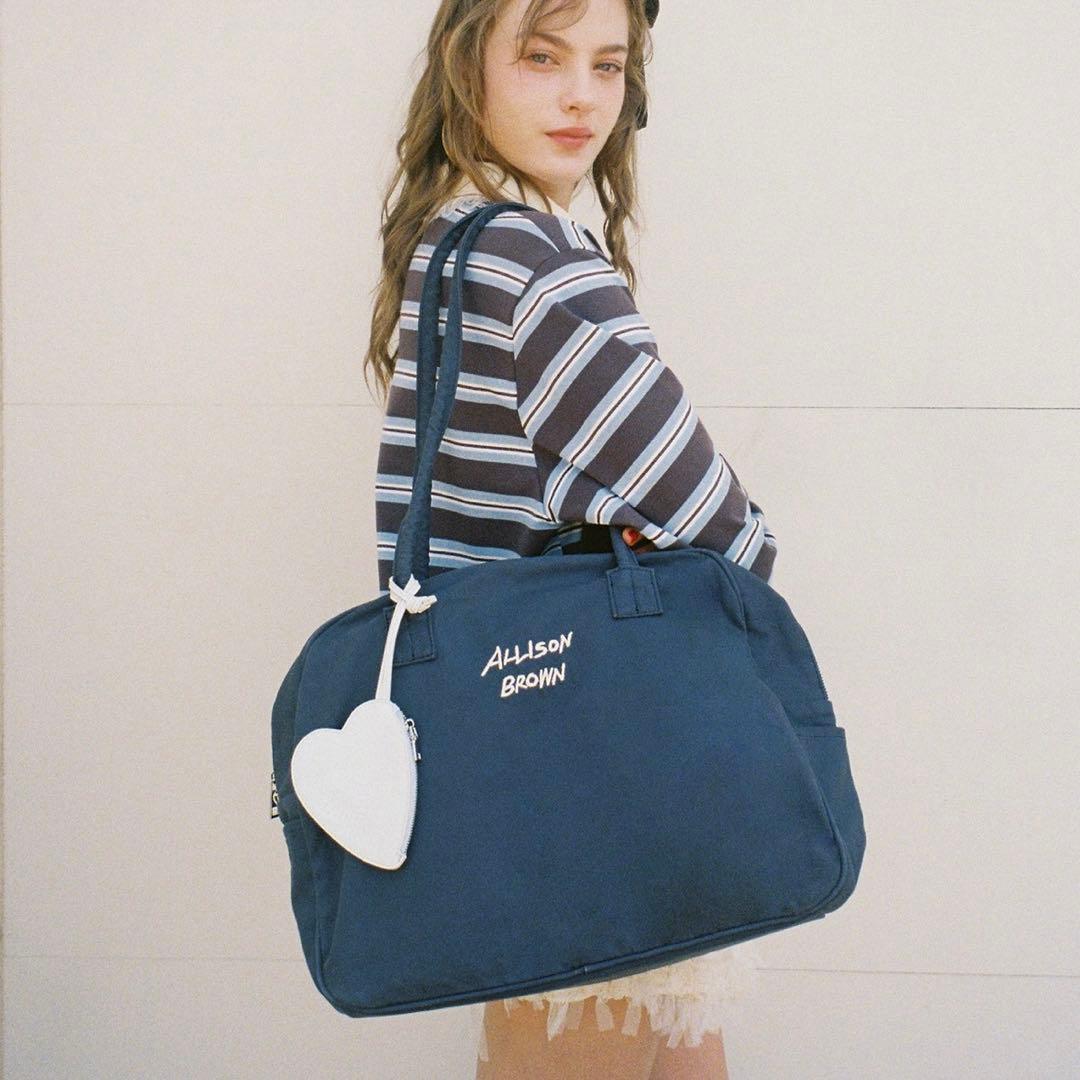 【新品】ALLISON BROWN HOLIDAY CANVASBAG ネイビー