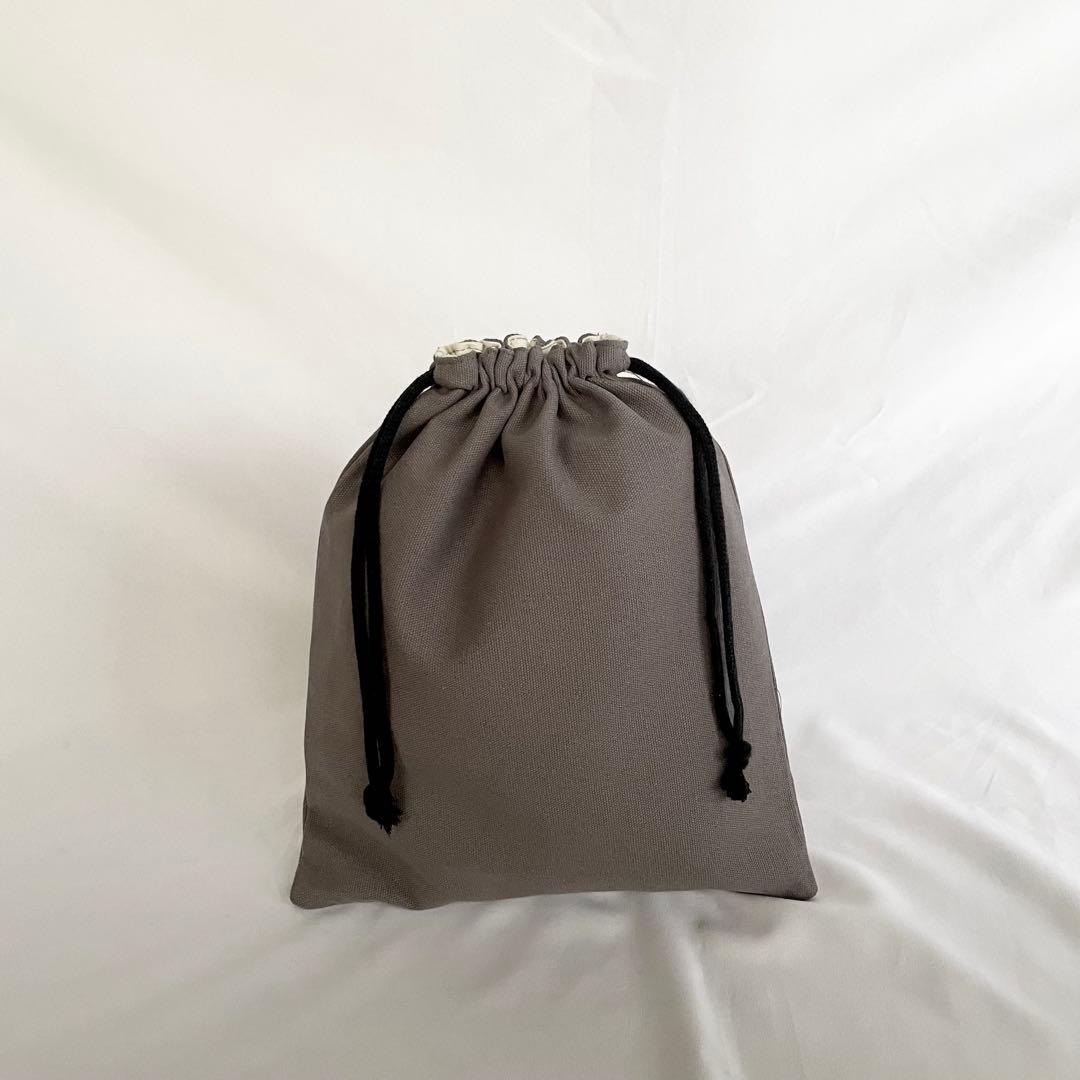 入園入学　レッスンバッグ　図書本バッグ　通園バッグ　グレー　無地　シンプル