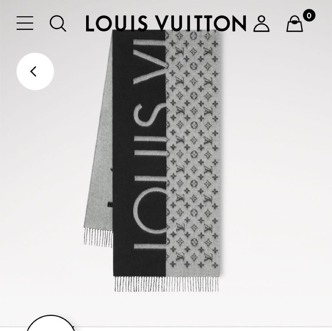 ルイヴィトン　カシミヤ　マフラーエシャルプ LVスプリット　リバーシブル