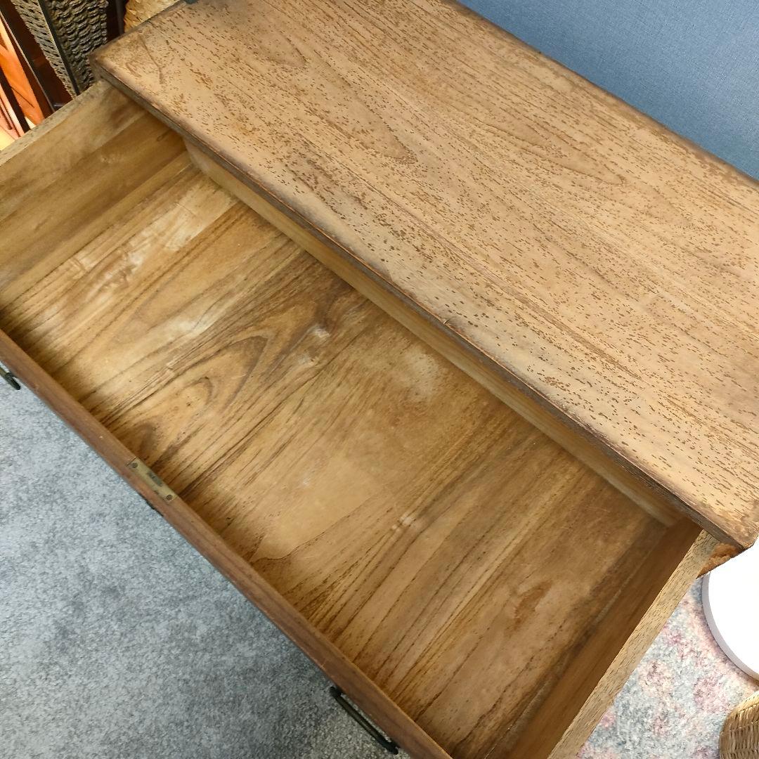 昭和レトロ アンティーク ローチェスト 収納棚 杉無垢材 引き出し2杯