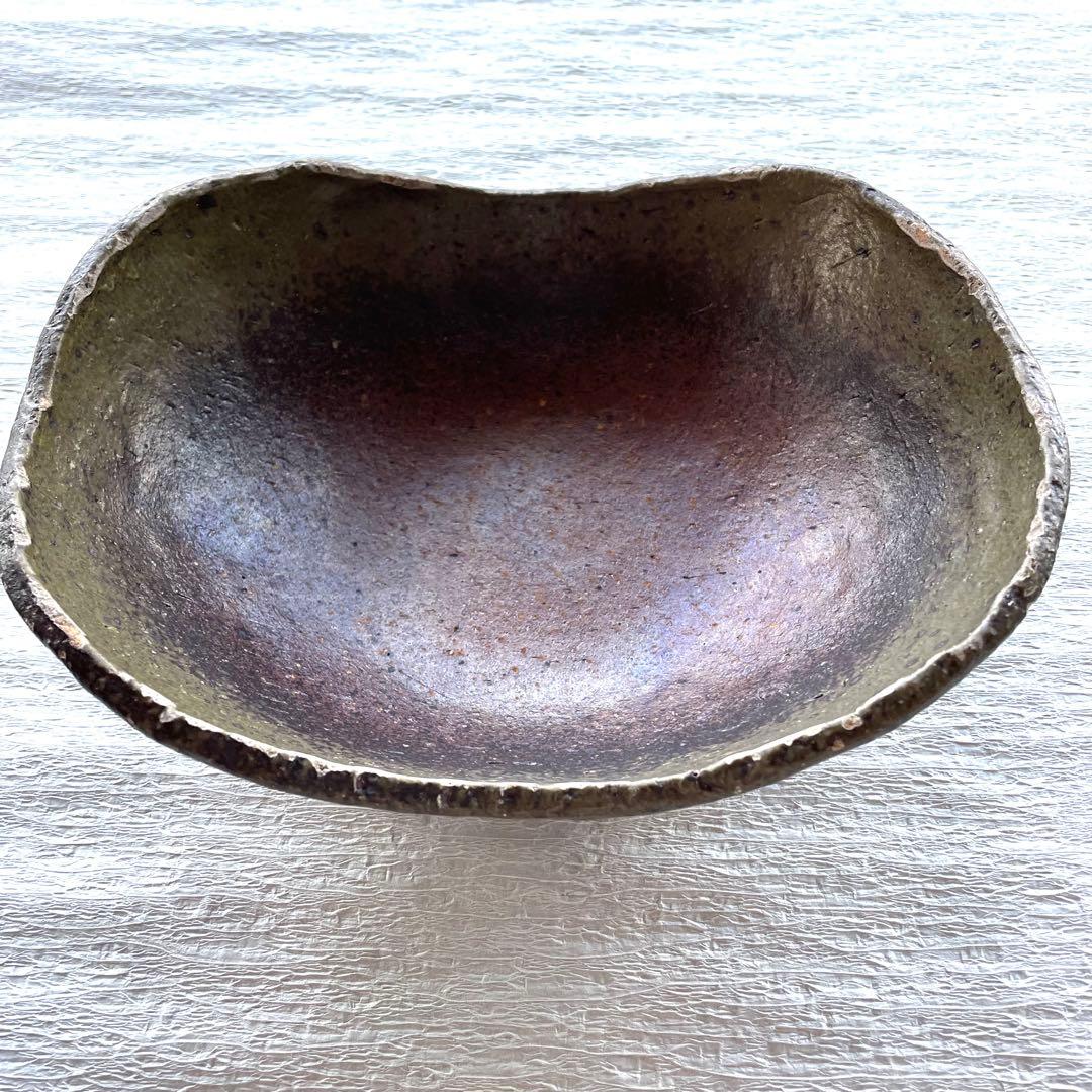 備前焼　陶器皿 ブラウングラデーション12枚セット