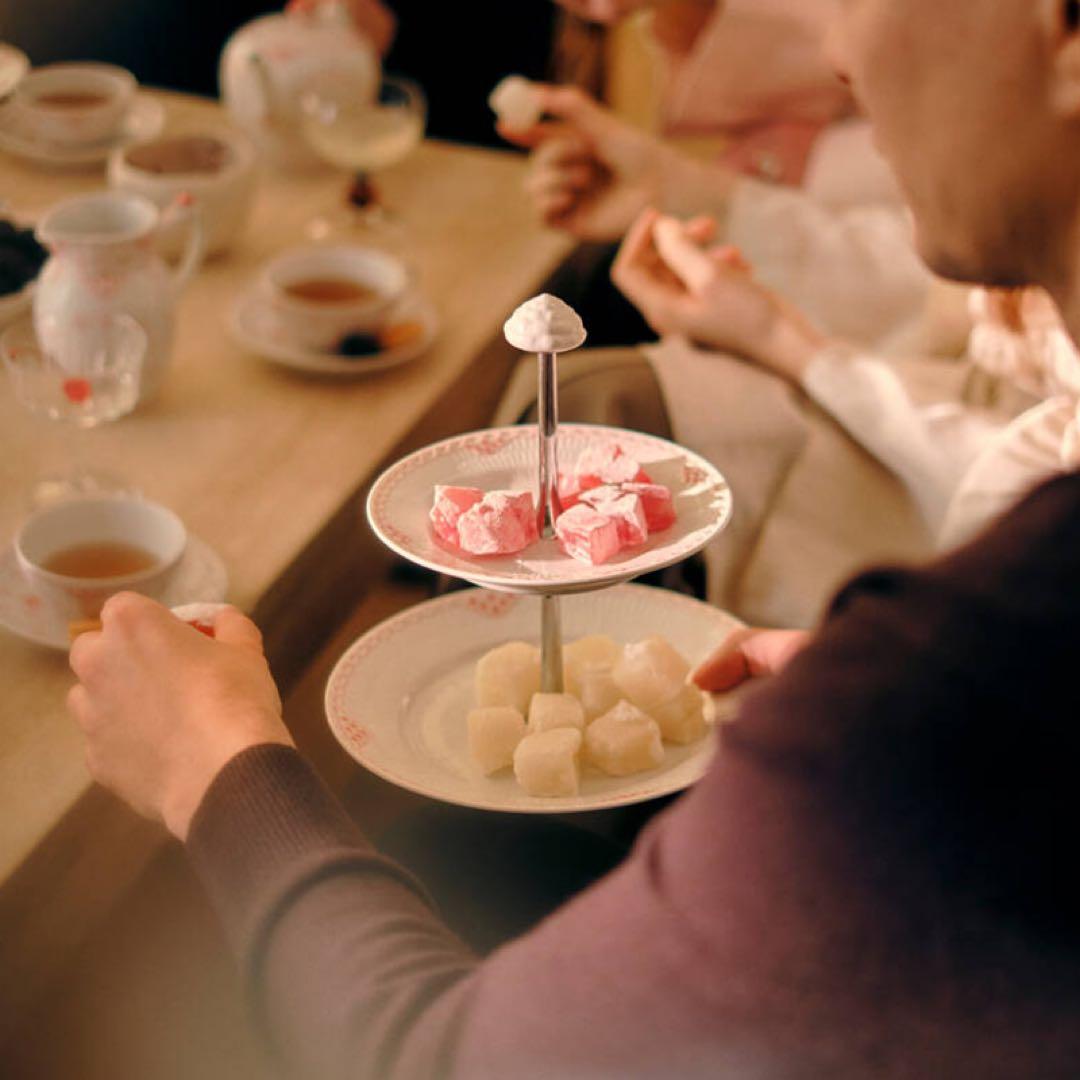 新品 ロイヤルコペンハーゲン コーラル ケーキスタンド でザードスタンド ２段