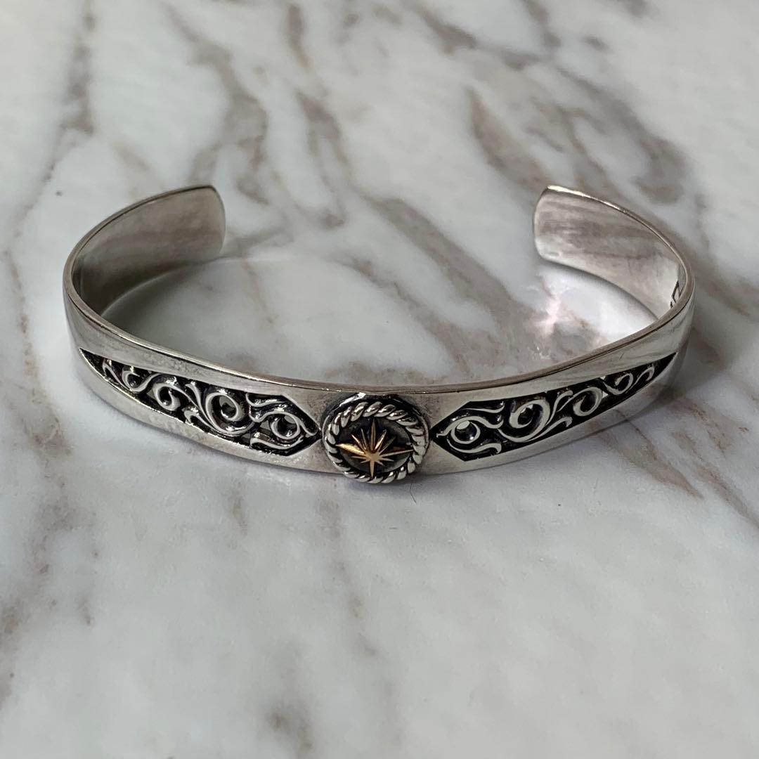 30.7g SAAD バングルブレスレット シルバー925 太陽神 刻印