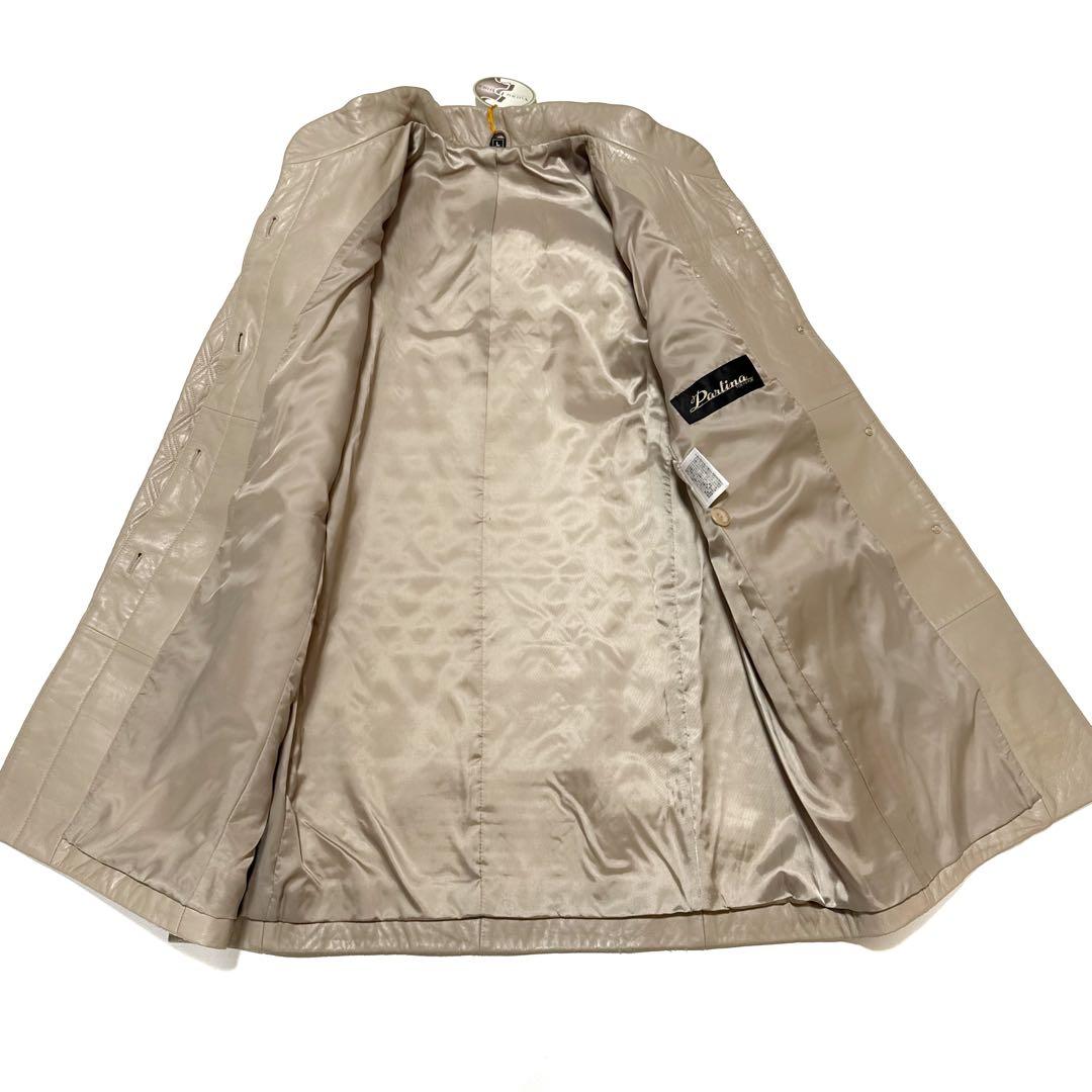 【未使用 タグ付き】 Pantina レザージャケット L相当 ベージュ