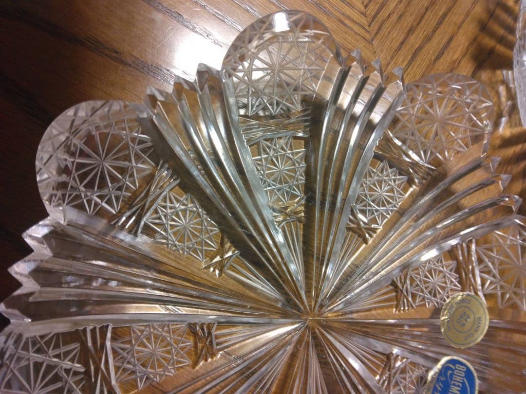新品　BOHEMIA Crystal プレート　皿　4枚
