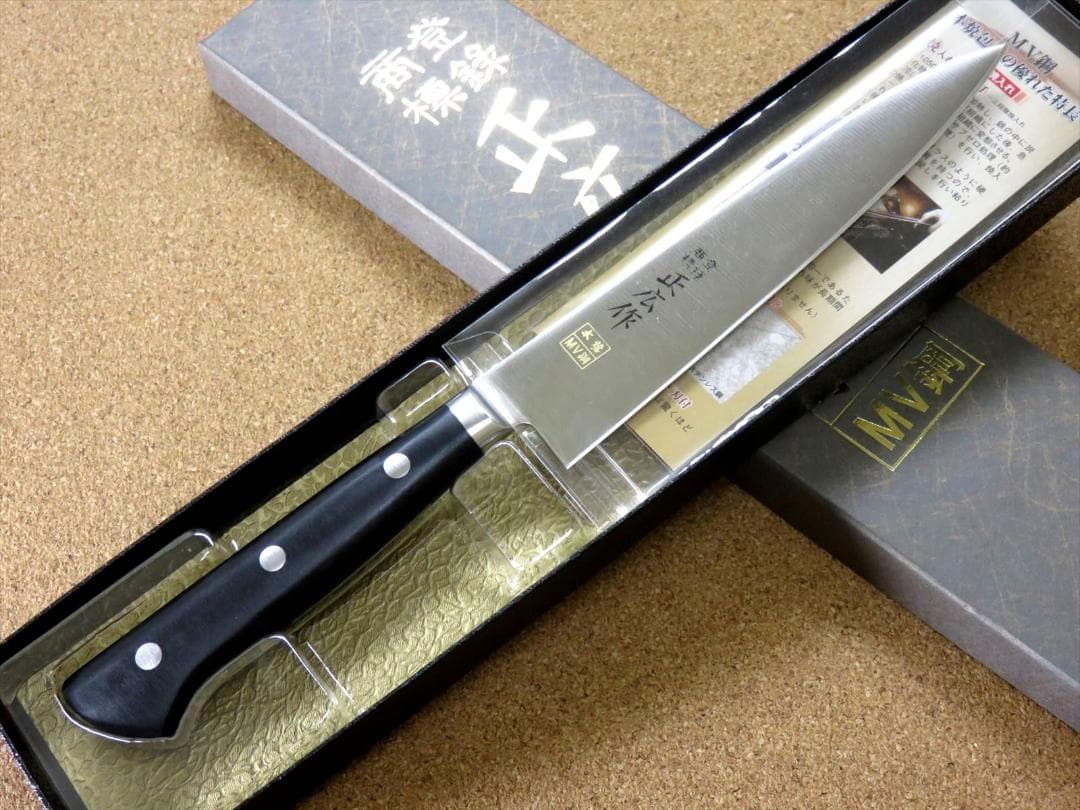 関の刃物 ペティナイフ 150mm 正広 本焼 MV鋼 フルーツ 果物包丁 両刃