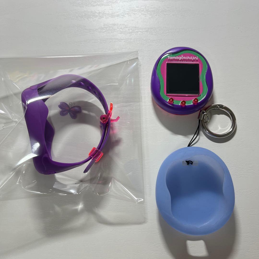 たまごっちuni パープル シリコンケース付き