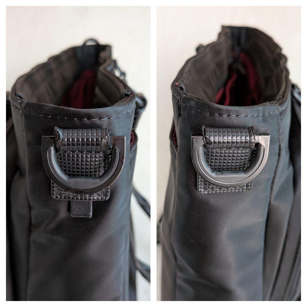 VICTORINOX トートバッグ ナイロンレザー 革 本革　ブラック　大容量