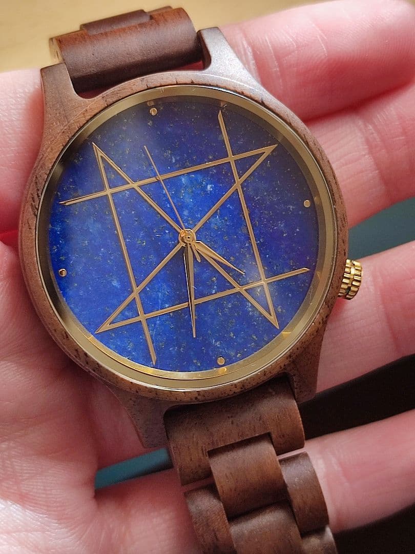 NOZ 時計　ラピスラズリ×ウォールナット　フルセット　クォーツモデル
