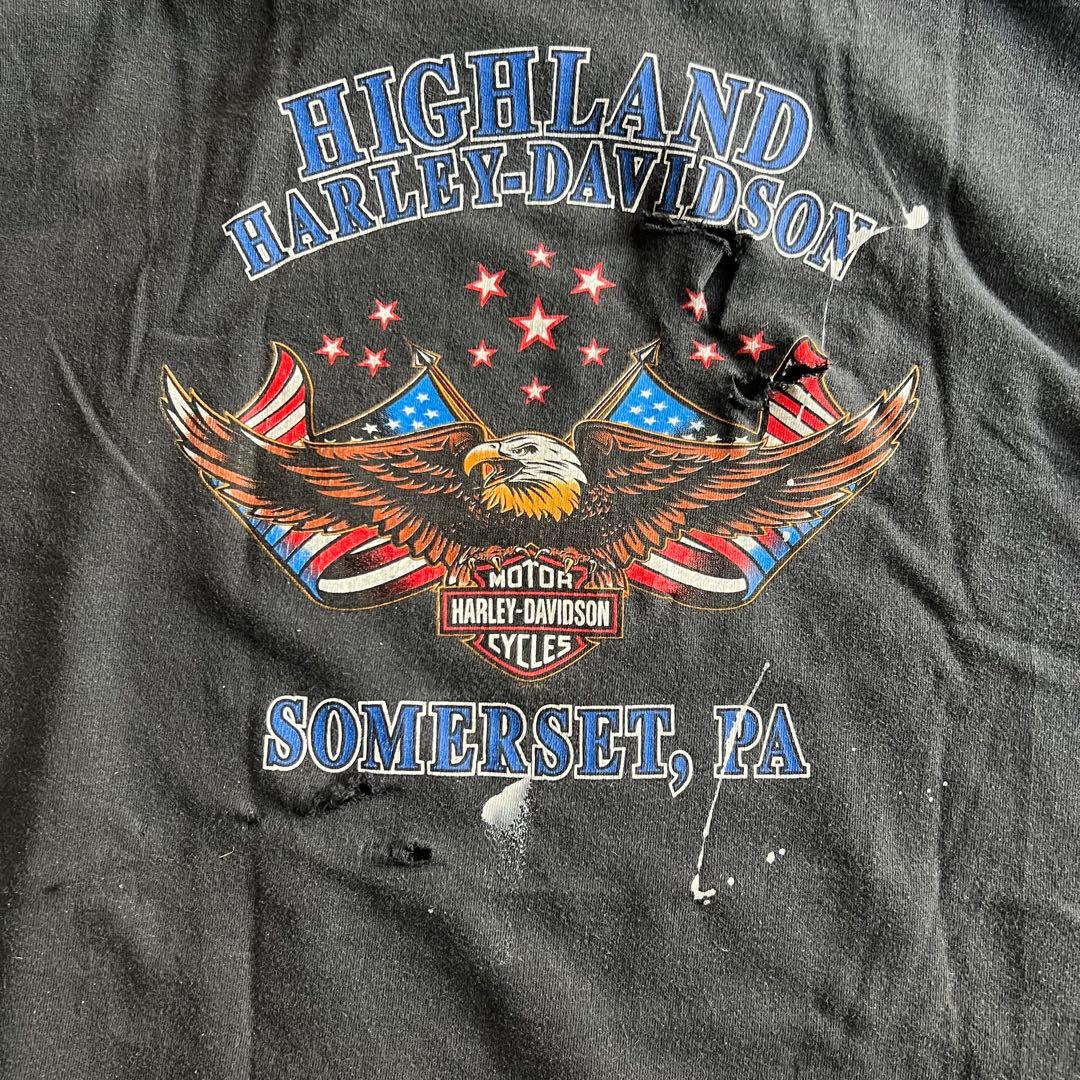 vintage Harley Davidson フェード ダメージ ボロ TEE