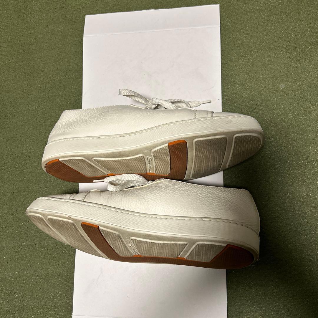 サントーニ☆レザースニーカー☆白☆サイズ７☆美品