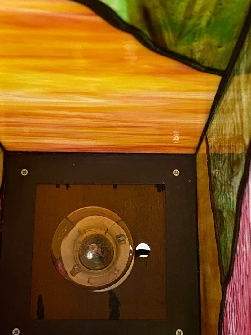 2388❣️ ステンドグラス　行燈　キャスター　付き　2点　セット