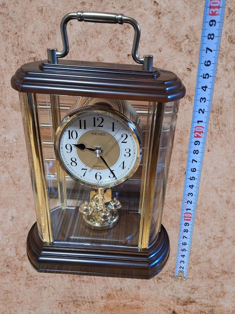 SEIKO セイコー クオーツ置時計 飾り振り子付き